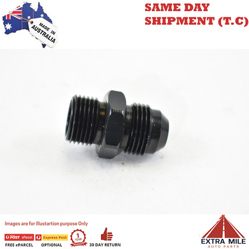 METRIC MALE M18x1.5 TO MALE FLARE AN-8 BOSCH PUMP Black