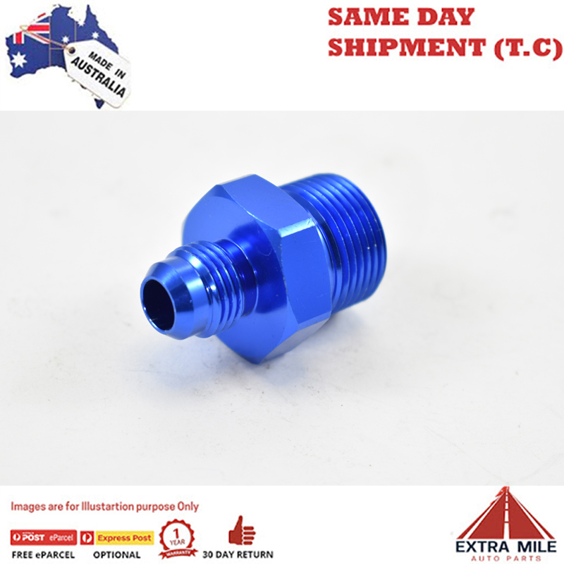 METRIC MALE M22x1.5 TO MALE FLARE AN -6 Blue
