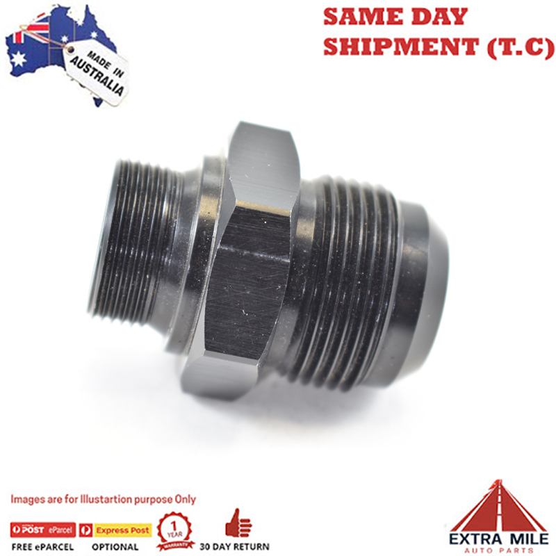 METRIC MALE M26x1.5 TO MALE FLARE AN -16 Black