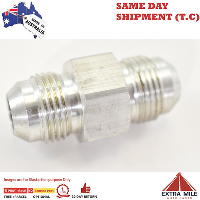 FLARE AN -8 TO -8 WITH 1/8 NPT GAUGE PORT White