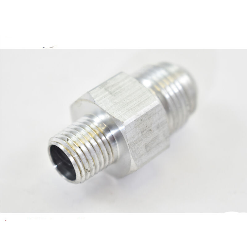 1/4 NPT MALE TO MALE FLARE -8 WITH 1/8 NPT GAUGE PORT Blue