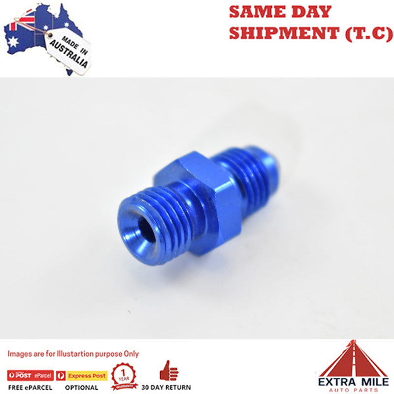MALE FLARE -4 TO O-RING BOSS -4 Blue