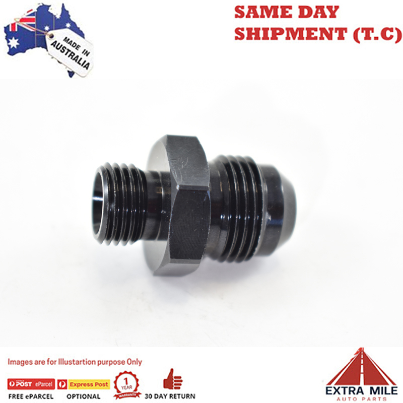 MALE FLARE -8 TO O-RING BOSS -6 Black