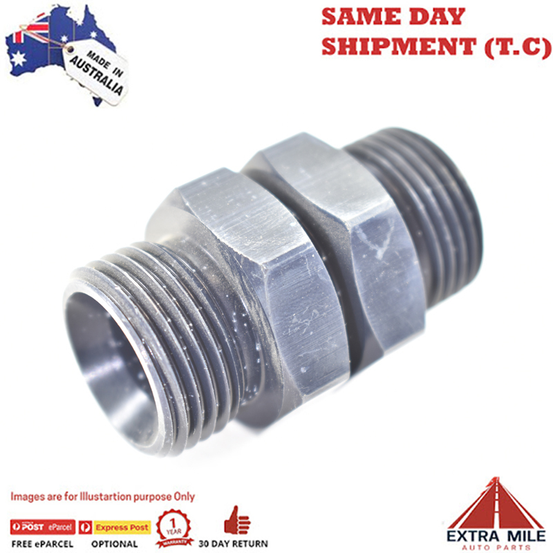O-RING BOSS REDUCER -10 TO -8 Black