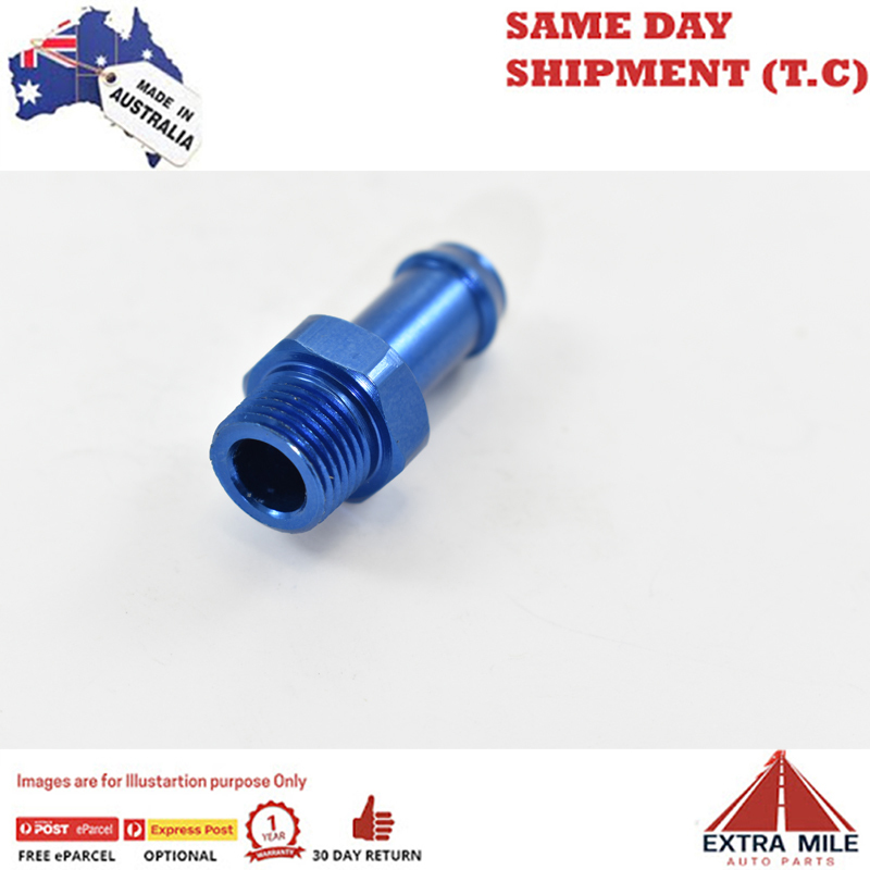 PIPE MALE 1/8 TO BARB 1/4 Blue
