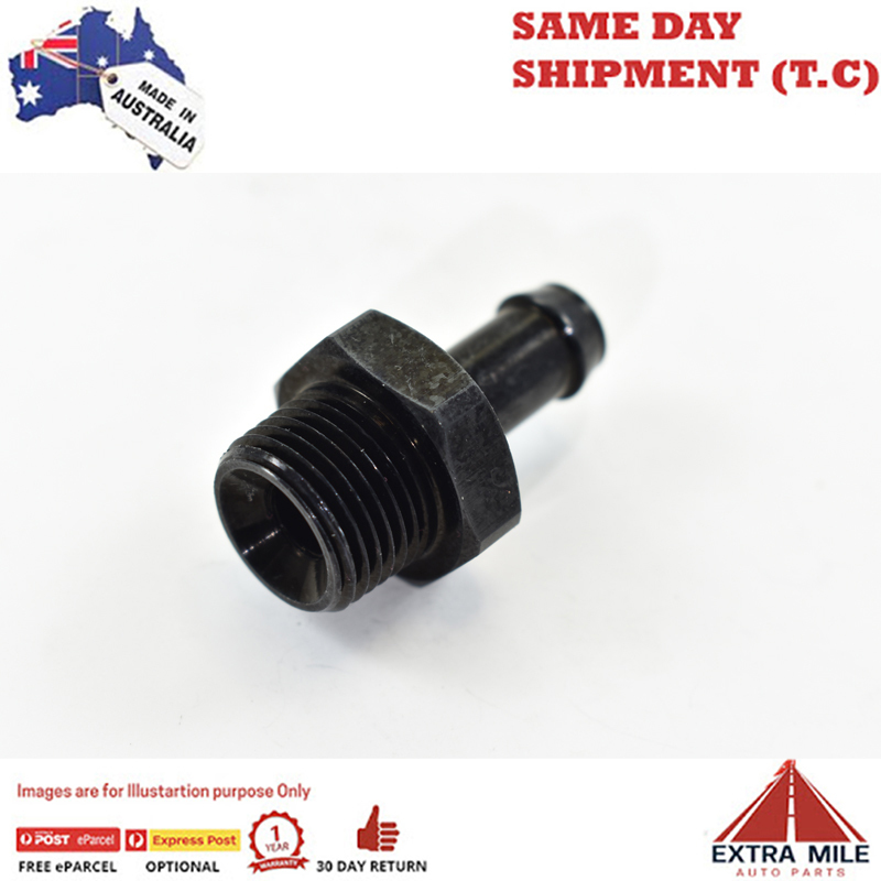 PIPE MALE 3/8TO BARB 3/8 Black