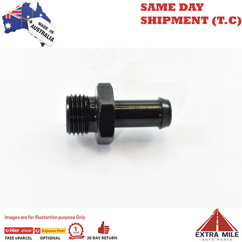 O-RING PORT -6 TO BARB 3/8 Black