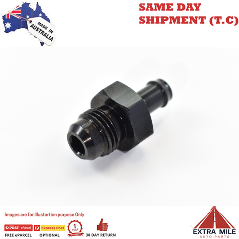 MALE FLARE AN -6 TO BARB 5/16 -Black