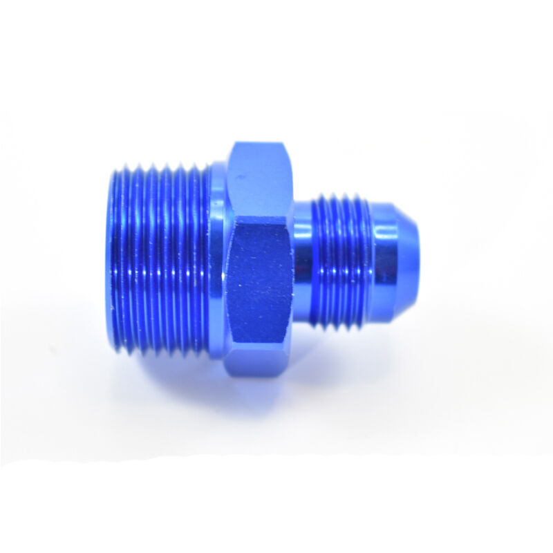 STRAIGHT MALE FLARE -8 TO 3/4 NPT PIPE ADAPTER Blue