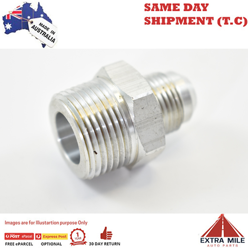 STRAIGHT MALE FLARE -8 TO 3/4 NPT PIPE ADAPTER White