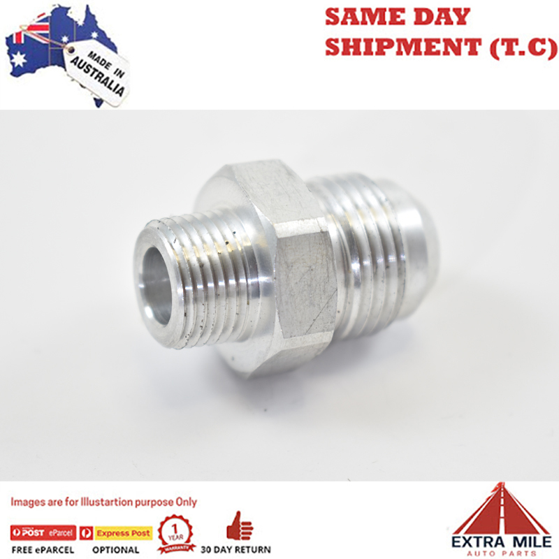 STRAIGHT MALE FLARE -10 TO 3/8 NPT PIPE ADAPTER White