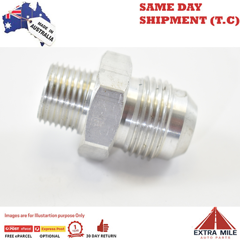 STRAIGHT MALE FLARE -12 TO 1/2 NPT PIPE ADAPTER White