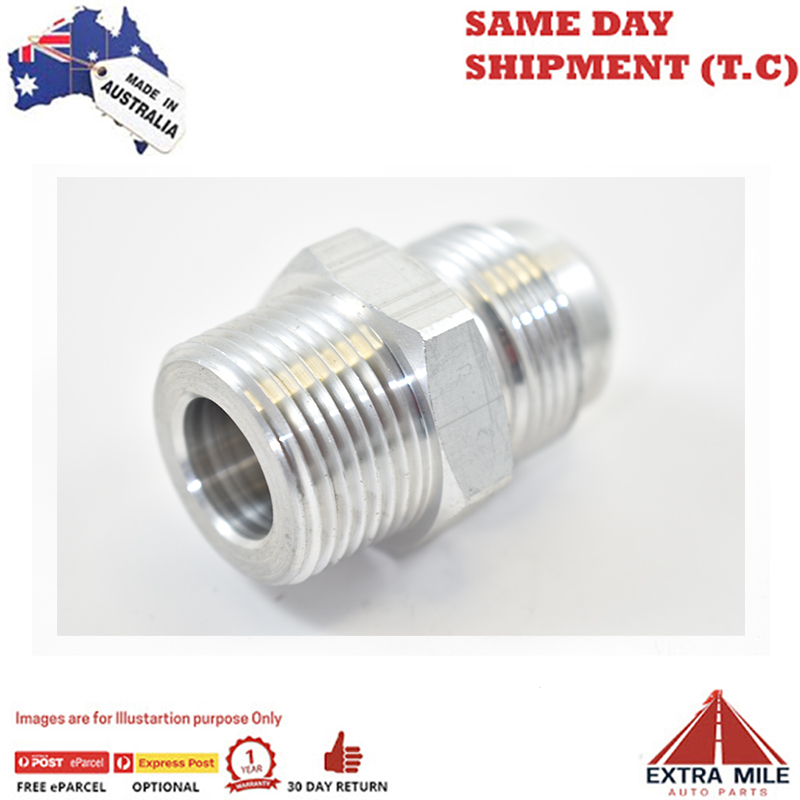 STRAIGHT MALE FLARE -16 TO 1" NPT PIPE ADAPTER White