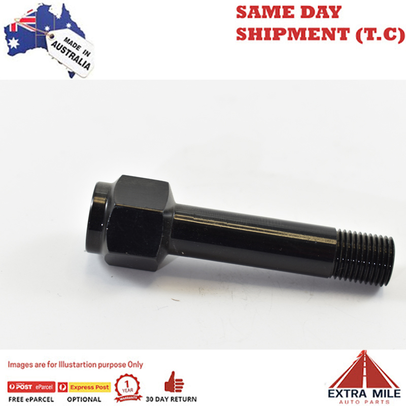 GAUGE PORT EXTENSION 58mm M10x1.0 MALE TO 1/8 NPT FEMALE PORT Black