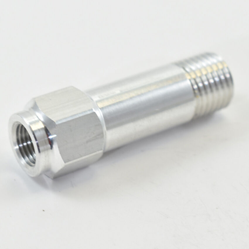 GAUGE PORT EXTENSION 54mm M14x 1.5 MALE TO 1/8 NPT FEMALE PORT White