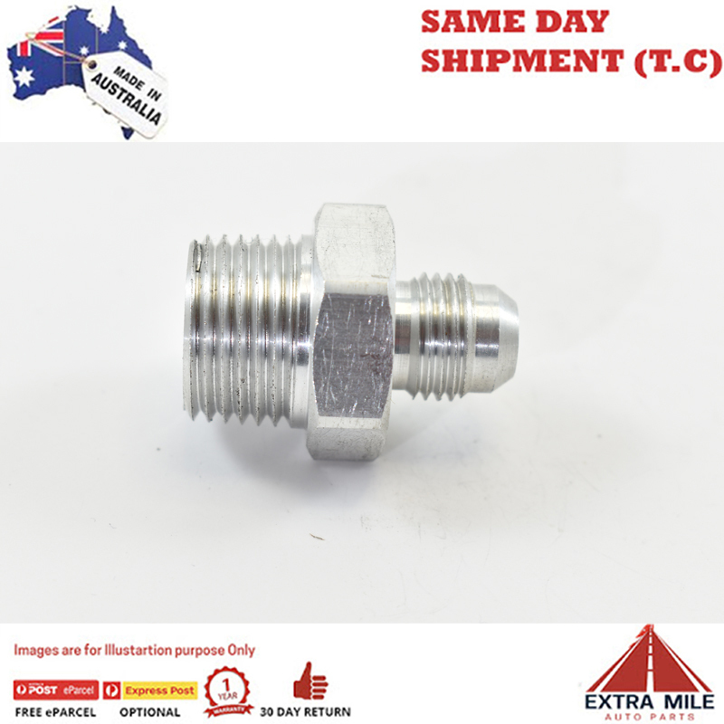 STRAIGHT MALE FLARE -6 TO 1/2 NPT PIPE ADAPTER White