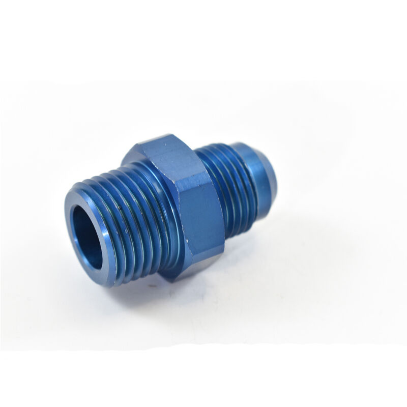 STRAIGHT MALE FLARE -8 TO 1/2 NPT PIPE ADAPTER Blue