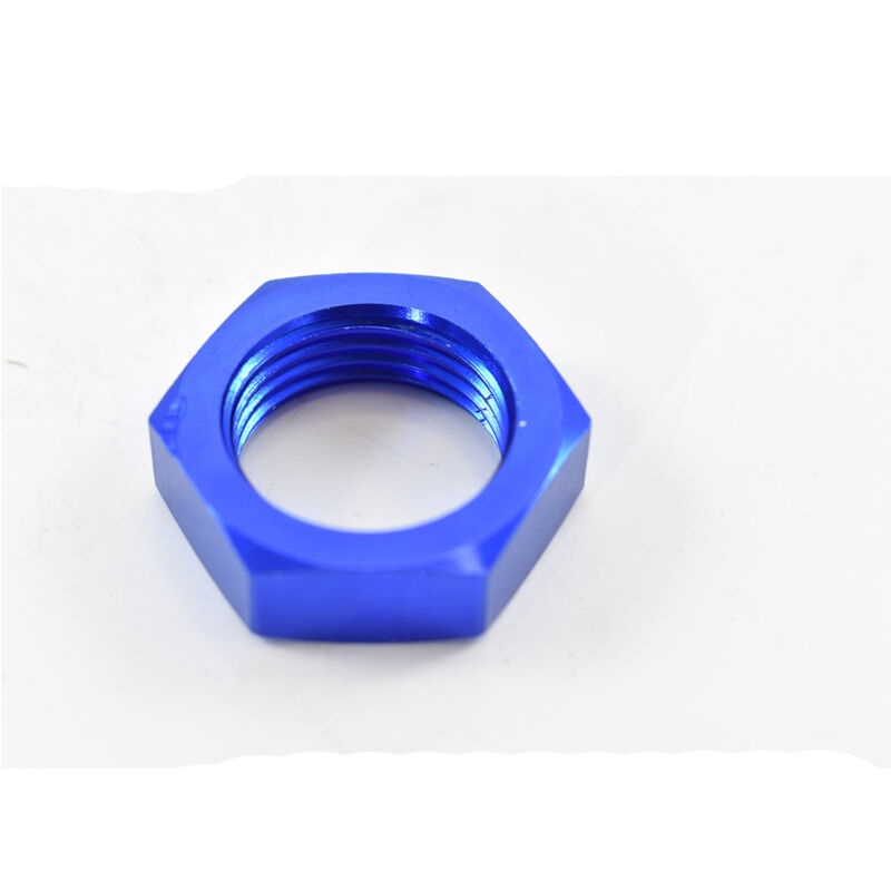 BULKHEAD NUT UNF -8 Blue