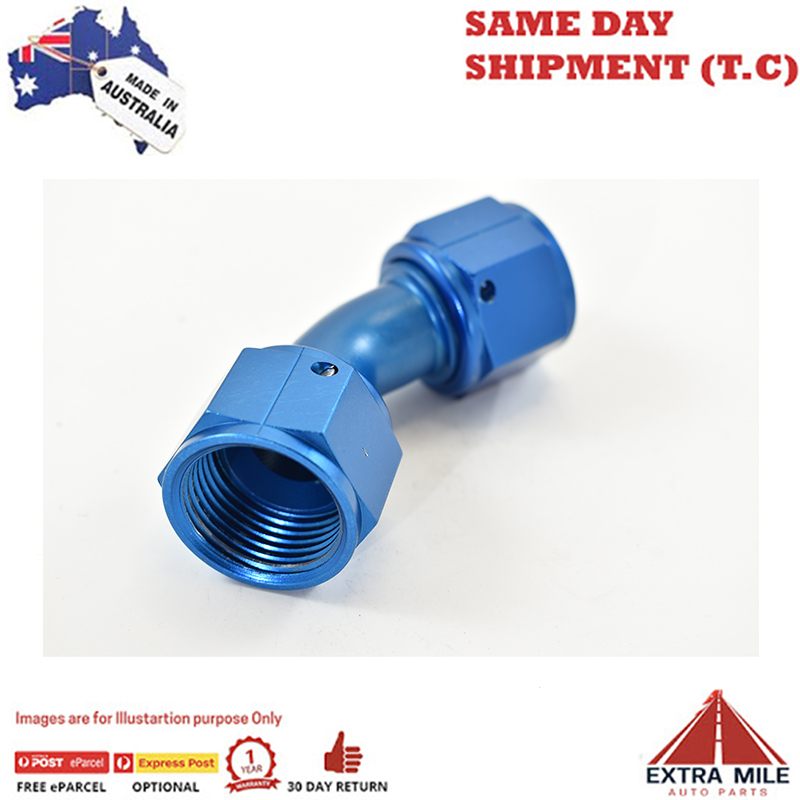 FEMALE SWIVEL COUPLER -12 x 45 DEGREE Blue