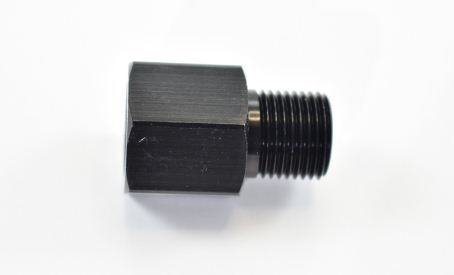 5/8 -18 UNF MALE TO 5/8 - 18 UNF FEMALE ADAPTOR Black