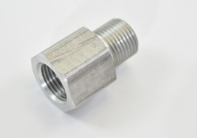 5/8 -18 UNF MALE TO 5/8 - 18 UNF FEMALE ADAPTOR White