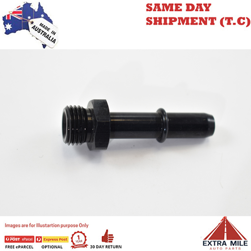 MALE O-RING PORT -6 TO MALE QUICK CONNECT 3/8 GM Black