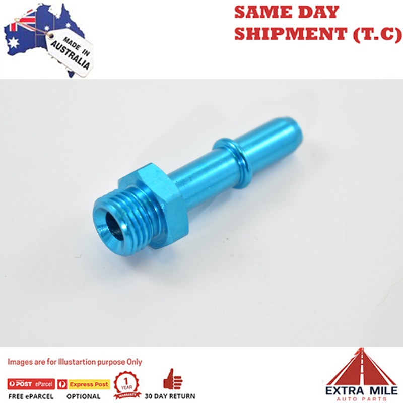 MALE O-RING PORT -6 TO MALE QUICK CONNECT 3/8 GM Blue