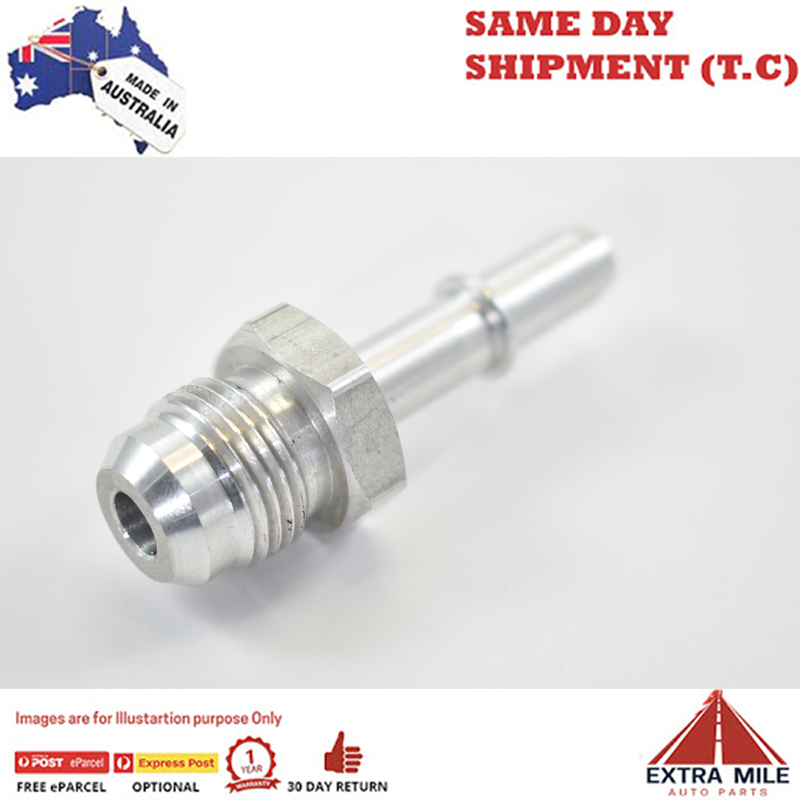 MALE FLARE-8 TO MALE QUICK CONNECT GM GEN 3 3/8 FUEL White