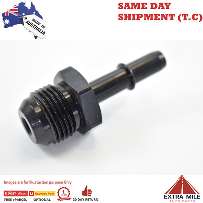 MALE FLARE-10 TO MALE QUICK CONNECT GM GEN 3 3/8 FUEL Black