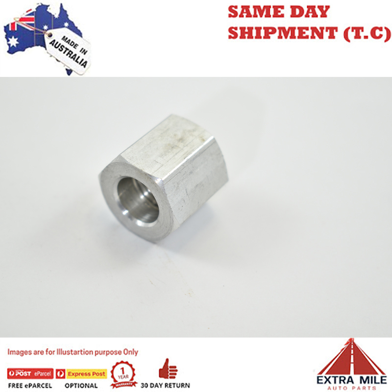 1/4 inch NPT FEMALE WELD ON ALUMINIUM HEX White