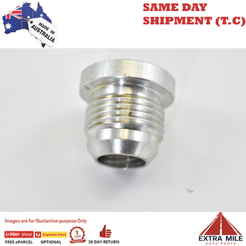 MALE AN -10 WELD ON ALUMINIUM White