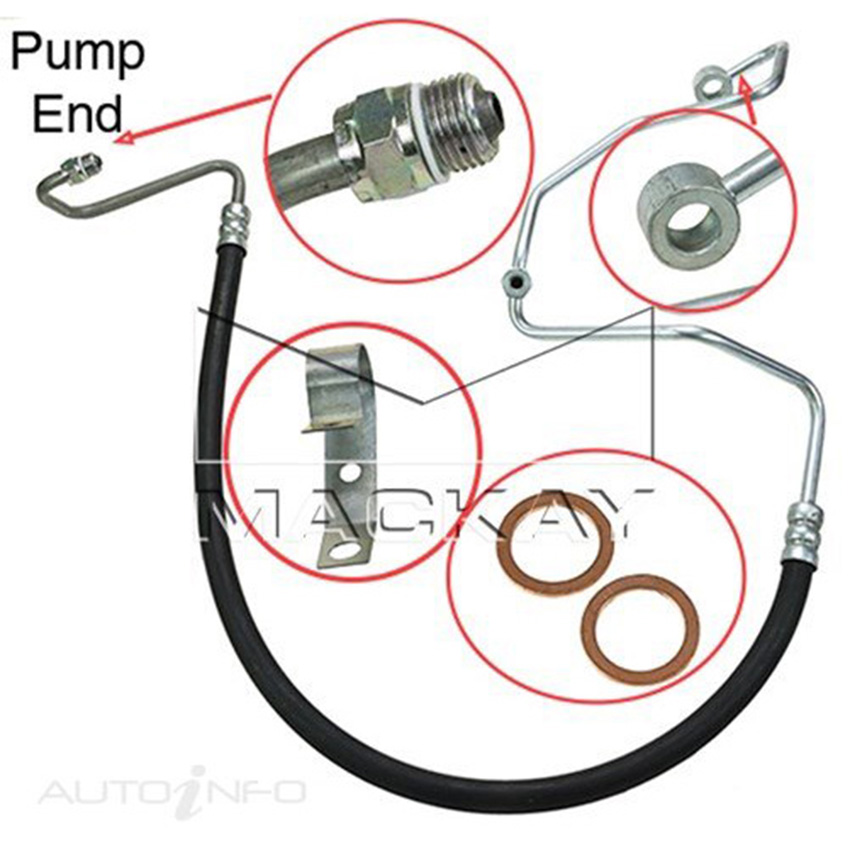 Mackay Power Steering Hose For Ford BA BF (V8 24V & 32V) PSH1025 