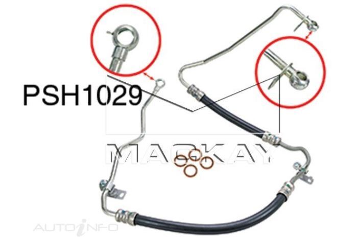 Mackay Power Steering Hose for Holden Commodore VE WM (V8) - PSH1029 