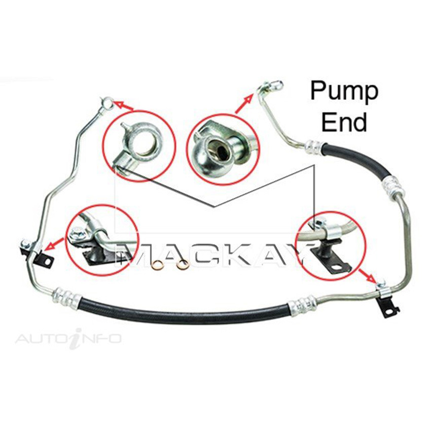 Mackay Power Steering Hose For Holden Commodore VE WM (V6) PSH1030 