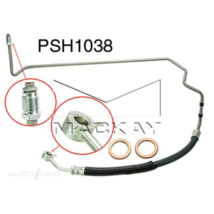 PSH1038 Power Steering Hose for Holden Rodeo RA 2003 2007 3.0L Raised Ride Height