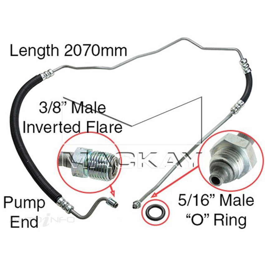 Mackay Power Steering Pressure Hose For Magna TM TN TP (I4) PSH1048 