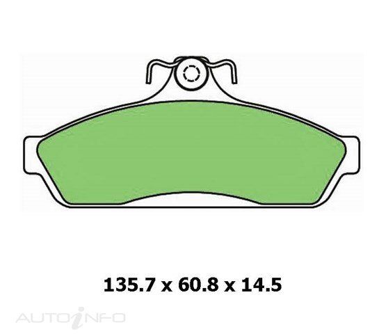 Protex Front Blue Brake Pad Set For Chrysler, Holden, HSV, Mitsubishi - DB1085B