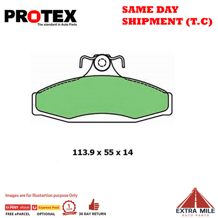 Protex Blue Brake Pad Set Front For Toyota Corolla 1.3 (KE70) Ptl 1981-87