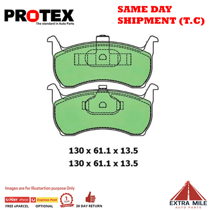 Protex Blue Brake Pad Set Front For Ford Fairmont 4.0 (AU) Ptl 98- 2002 