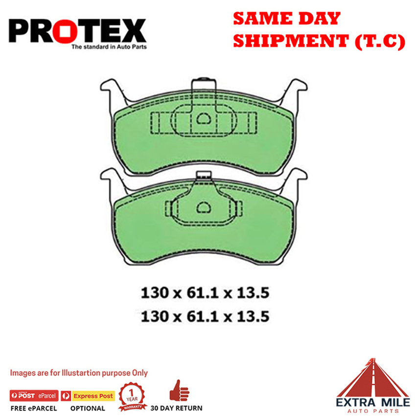 Protex Blue Brake Pad Set Front For Ford LTD 5.0 V8 (DC) Ptl 91-95