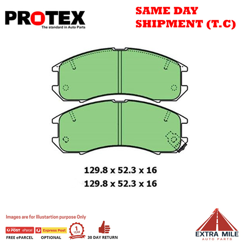 Protex Blue Brake Pad Set Front For Mazda 626 2WS GD 2.2L F2T SOHC