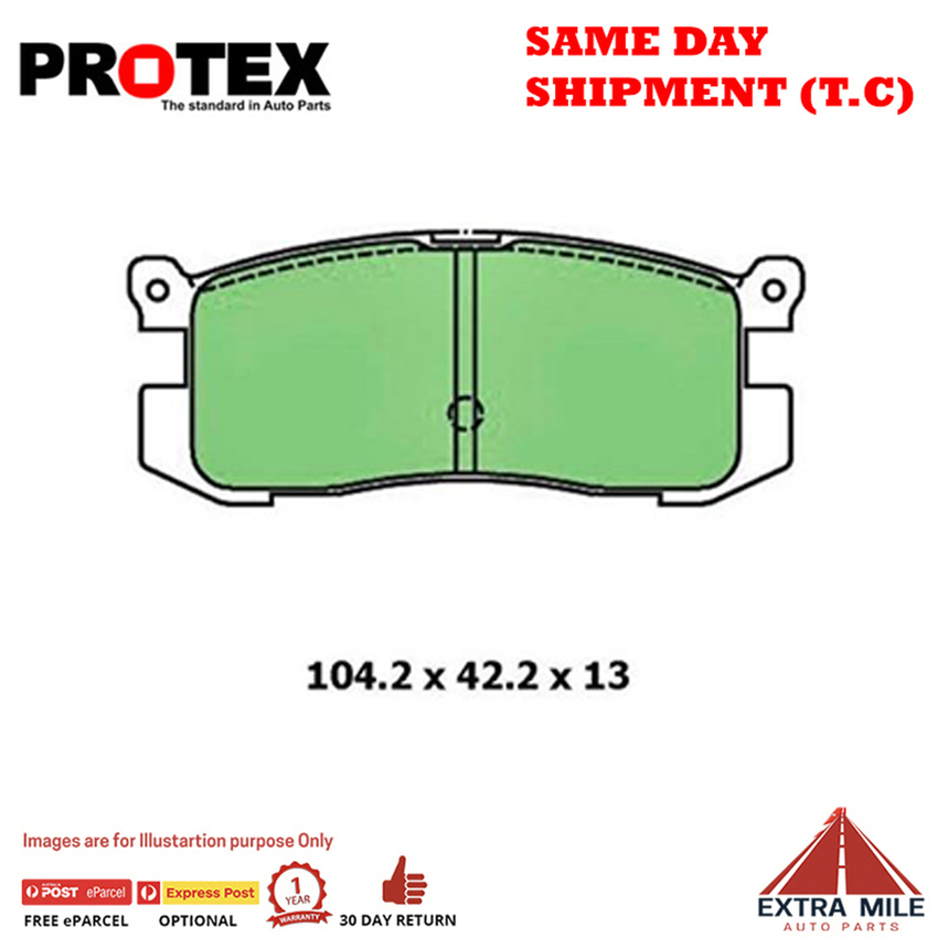 Protex Blue Brake Pad Set Rear For Ford Telstar GHIA AT 2.2L F2 SOHC