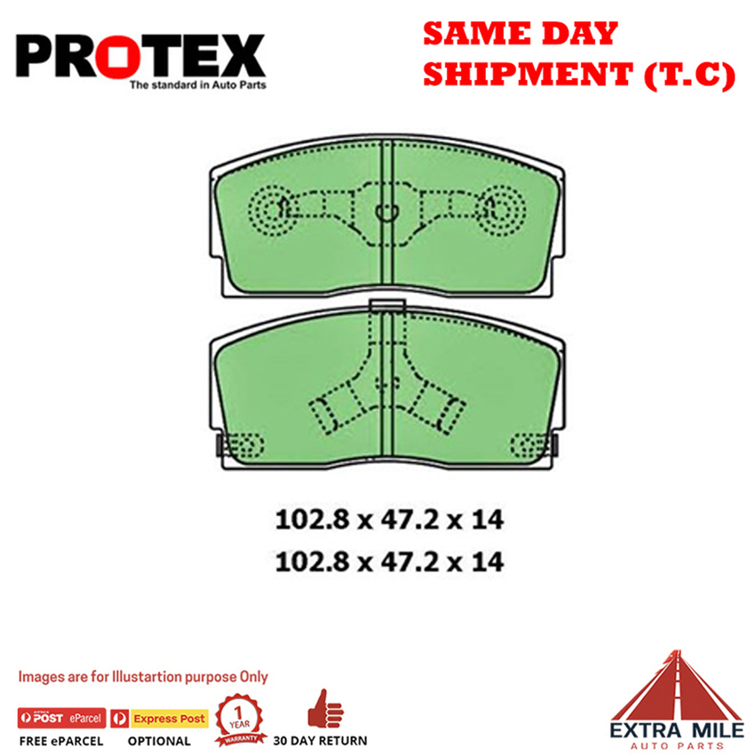 Protex Blue Brake Pad Set Front For Daihatsu Applause 1.6L HDF SOHC