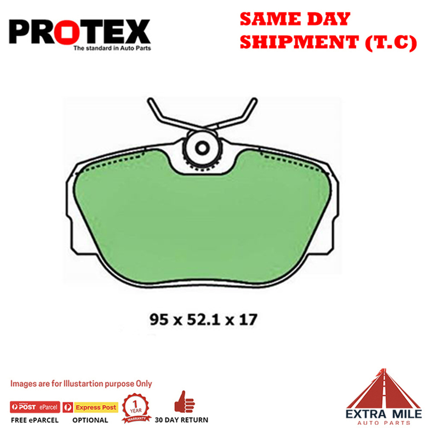 Protex Blue Brake Pad Set Rear For Land Rover Discovery Series 1 2.5L 18L OHV