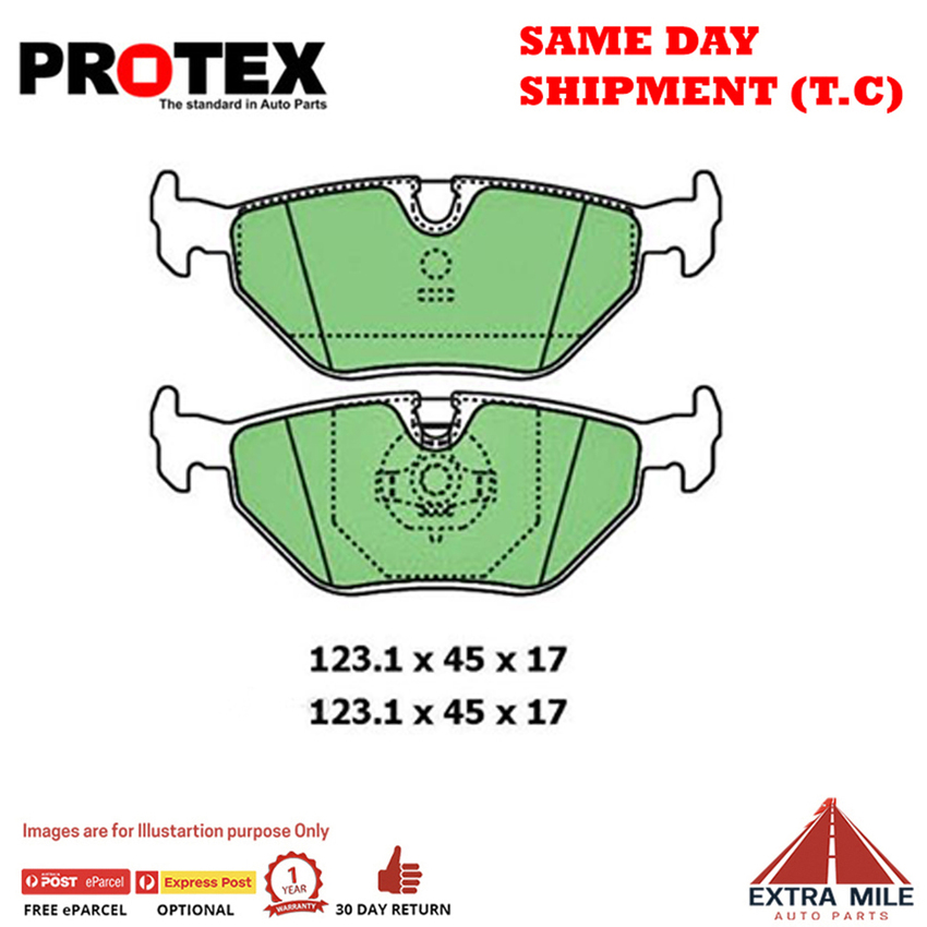 Protex Ultra Ceramic Brake Pad Set Rear For BMW 750i E32 5.0L V12 M70B50