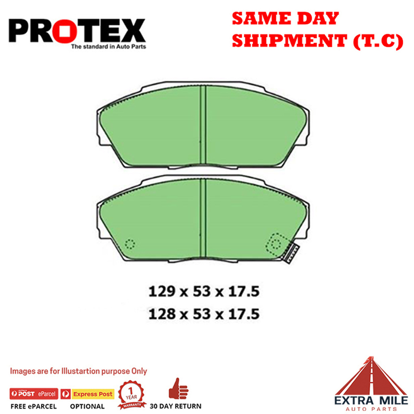 Protex Blue Brake Pad Set Front For Honda Integra DA 1.6L ZC B16A
