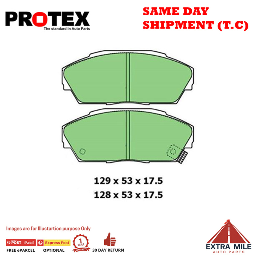 Protex Ultra Ceramic Brake Pad Set Front For Honda Integra LS DA 1.8L B18A1