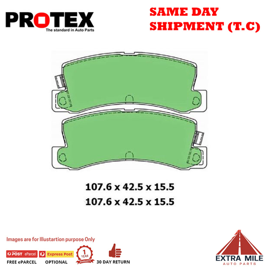 Protex Blue Brake Pad Set Rear For Toyota Corolla AE101R 1.6L 4AGE