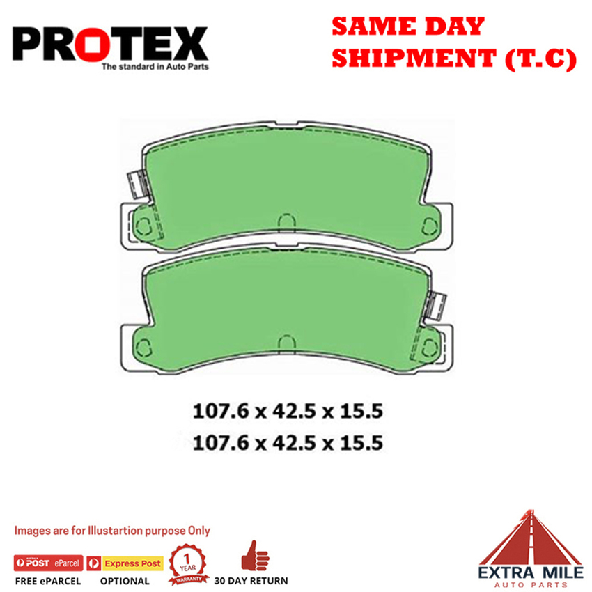 Protex Blue Brake Pad Set Rear For Toyota Sprinter AE82R 1.6L 4AGELU DOHC