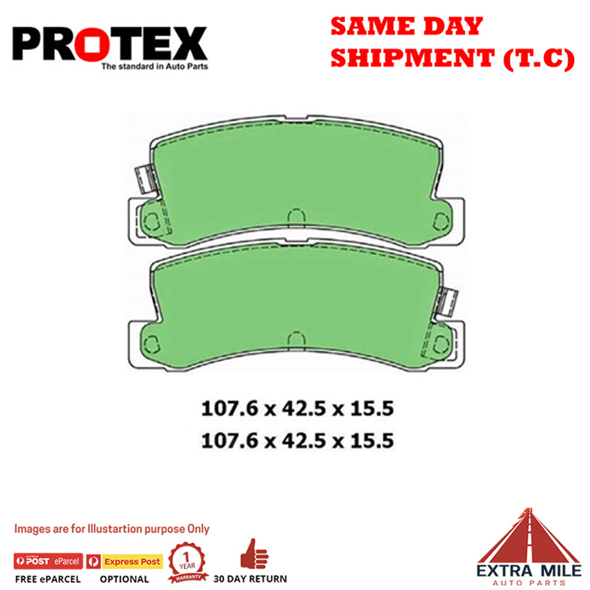 Protex Ultra Ceramic Brake Pad Set Rear For Toyota Sprinter AE91R 1.5L 5AFHE